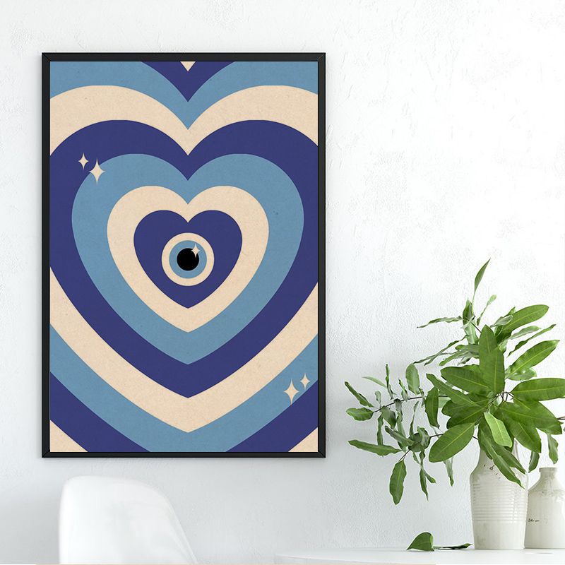 Retro Abstract Eye Shapes and Inspiring Quotes Kraft Paper Wall Art Poster