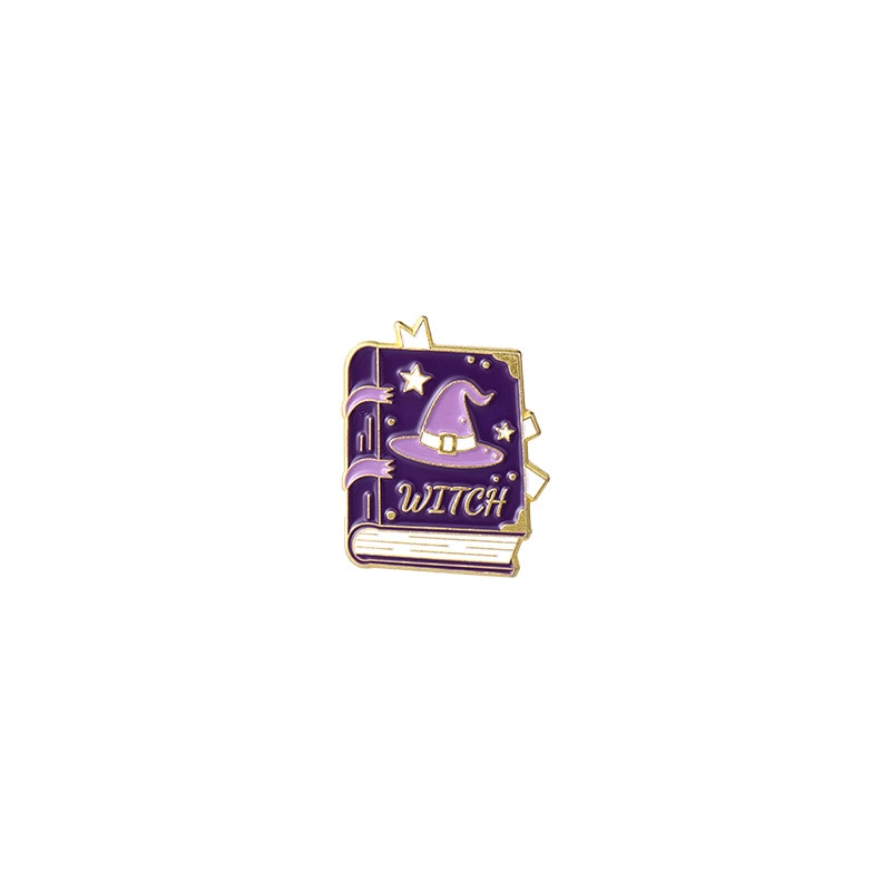 Purple Witch Cartoon Series Enamel Pins | Punk Aesthetic Brooch Badges