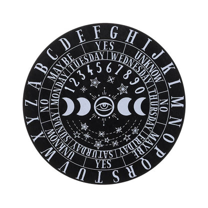 Stars Sun Moon Black White Wooden Pendulum Board Altar Decoration