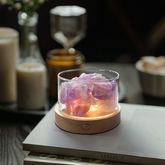 Aromatherapy Healing Crystal Diffuser with Lamp Base | Sustainable Home Fragrance