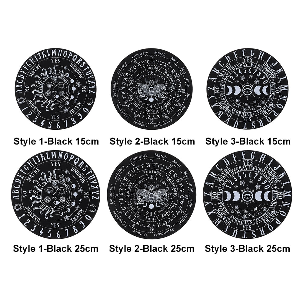 Stars Sun Moon Black White Wooden Pendulum Board Altar Decoration