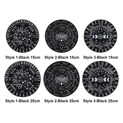 Stars Sun Moon Black White Wooden Pendulum Board Altar Decoration