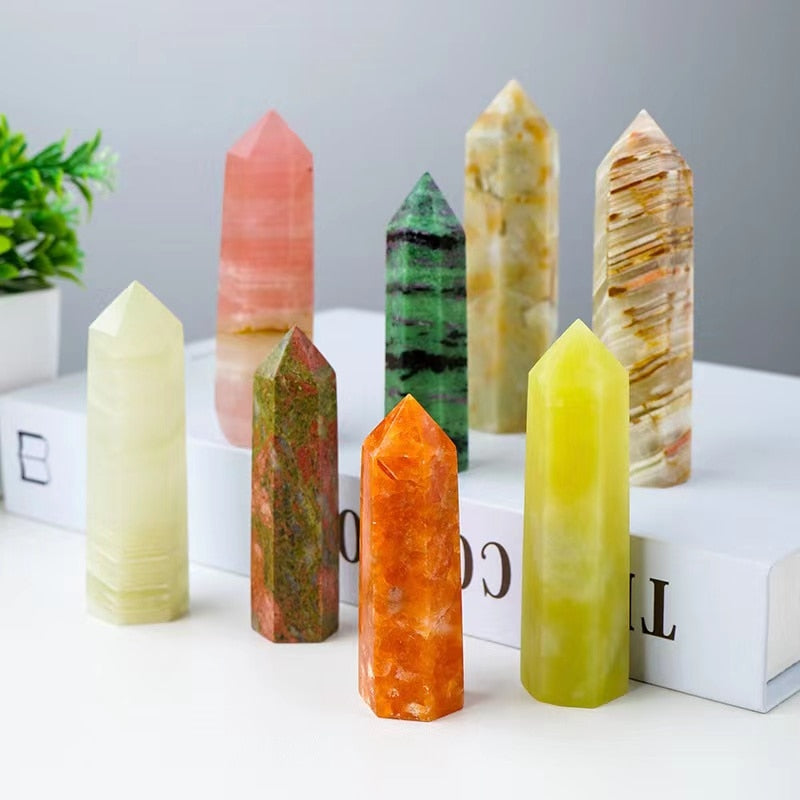 Natural Crystal Point Towers Healing Crystals for Spiritual Decor and Energy Work