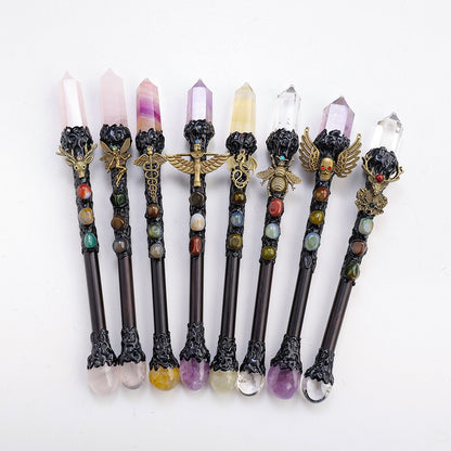 Magical Natural Crystal Scepter for Ceremonies and Spiritual Gifts