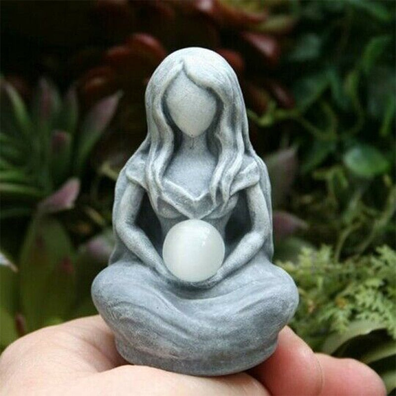 Enchanting Greek Mythology Moon Goddess Statue Resin Sculpture