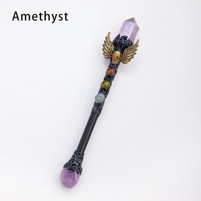 Magical Natural Crystal Scepter for Ceremonies and Spiritual Gifts