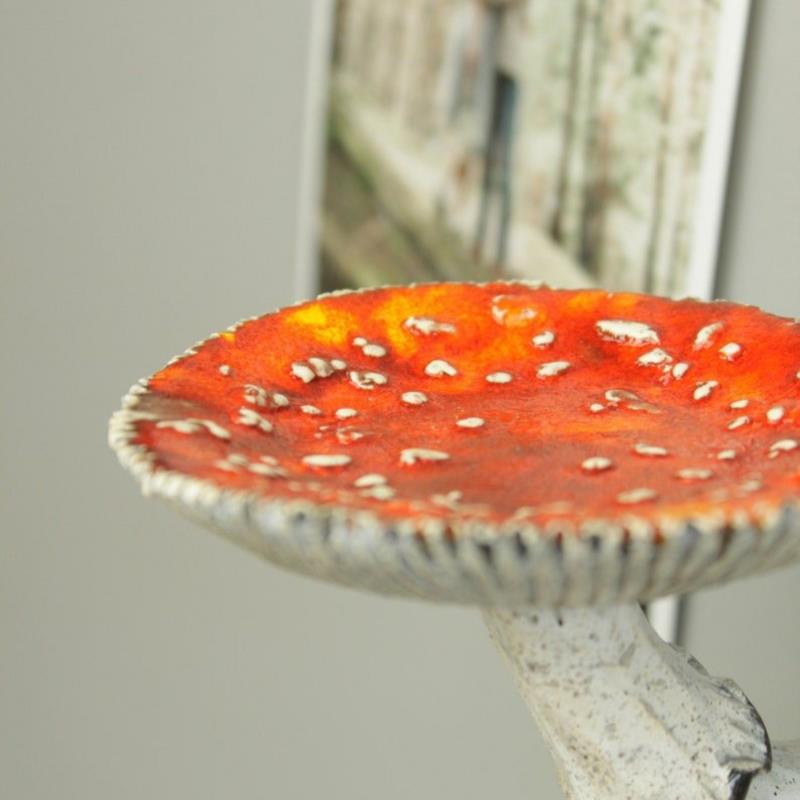 Whimsical Amanita Mushroom Floating Shelf