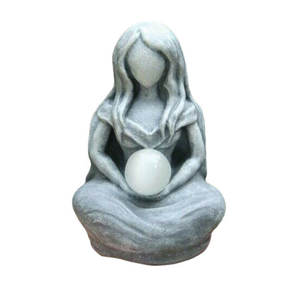 Enchanting Greek Mythology Moon Goddess Statue Resin Sculpture