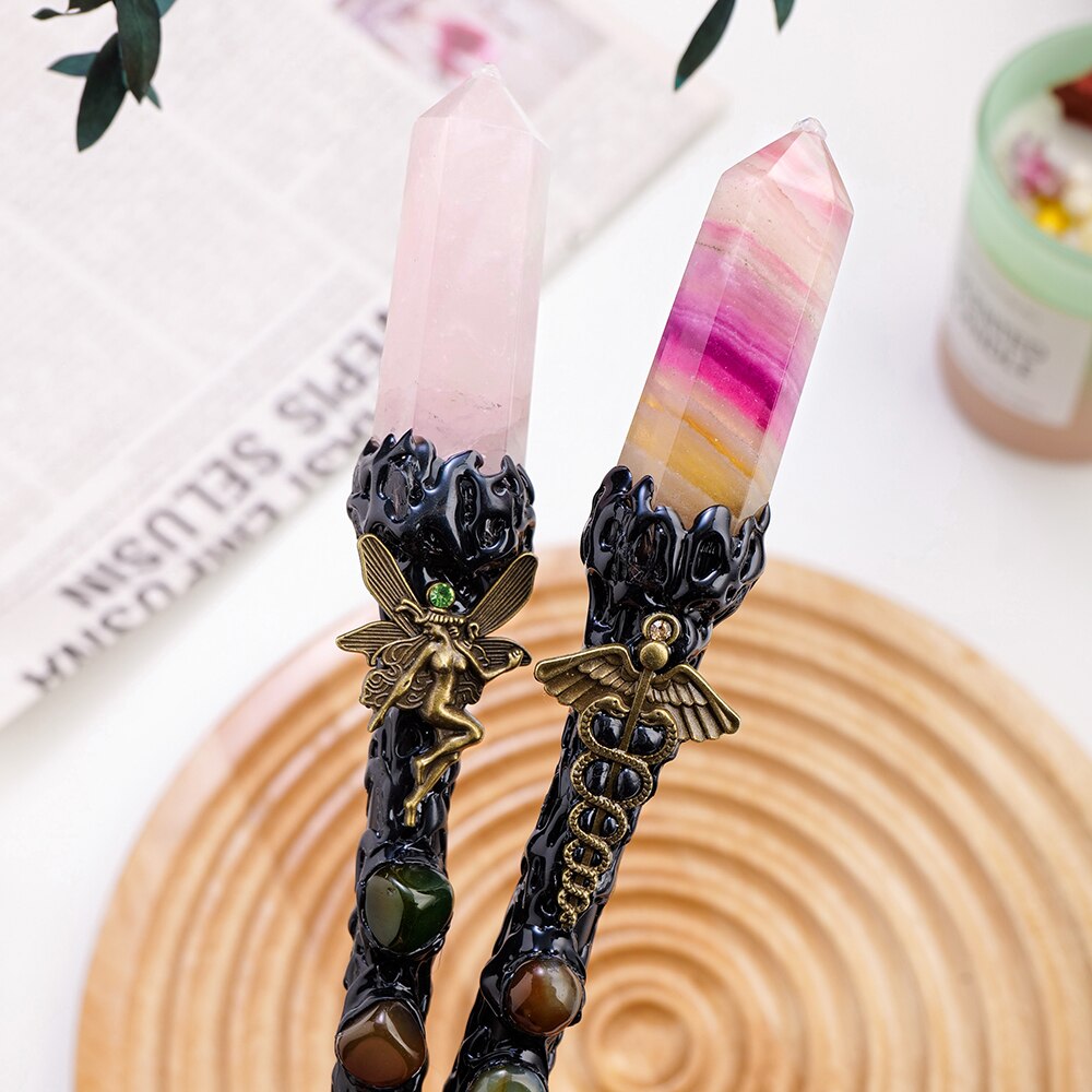 Magical Natural Crystal Scepter for Ceremonies and Spiritual Gifts