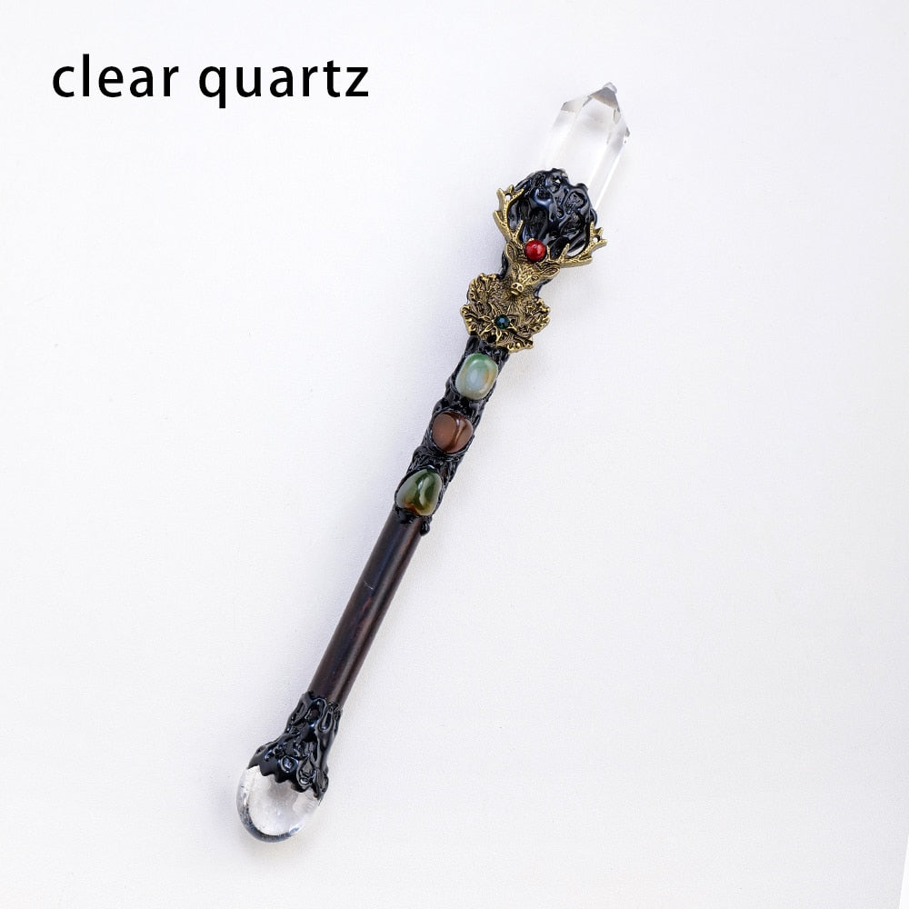 Magical Natural Crystal Scepter for Ceremonies and Spiritual Gifts