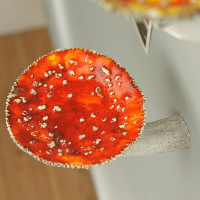 Whimsical Amanita Mushroom Floating Shelf